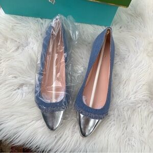 Kate Spade New York Nelly Flats Washed Denim / Specchio Size 7.5
